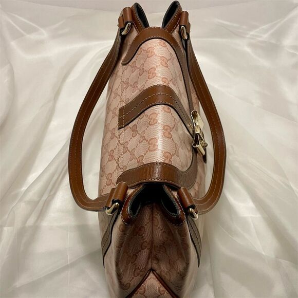 Gucci Pink Crystal Monogram Duchessa Canvas/Leather Bag - Picture 7 of 16